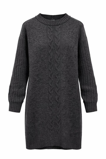 Antrasit Bisiklet Yaka Triko Kazak