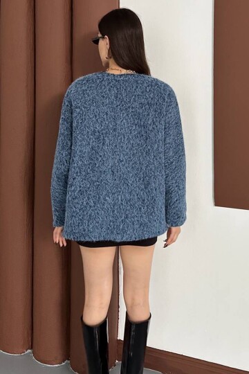 Bağlama Detaylı Peluş Hırka