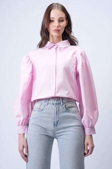 Pembe Balon Kol Gömlek