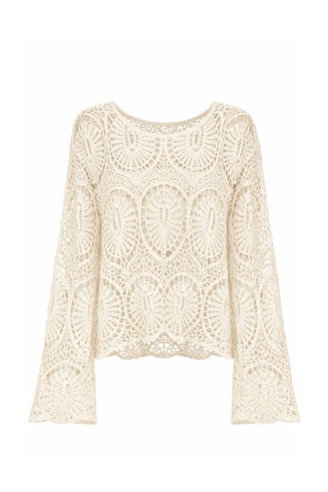 Bej Örgü Premium Kazak