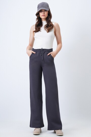 Beli Lastikli Çift Cepli 3 İplik Eşofman Altı