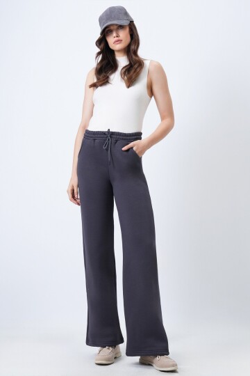 Beli Lastikli Çift Cepli 3 İplik Eşofman Altı