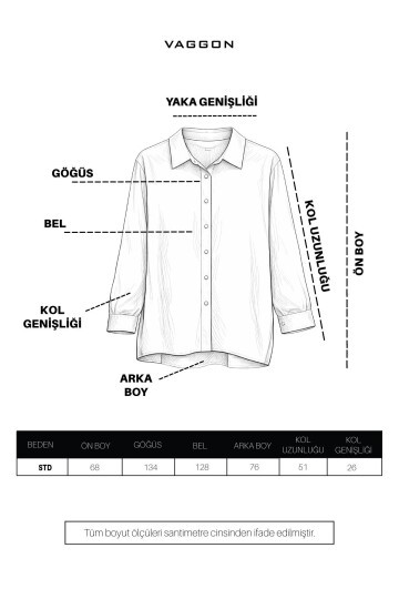 Beyaz Oversize Cepli Gömlek