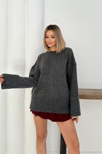 Bisiklet Yaka Basic Triko Kazak