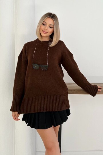 Bisiklet Yaka Basic Triko Kazak