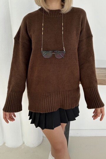 Bisiklet Yaka Basic Triko Kazak