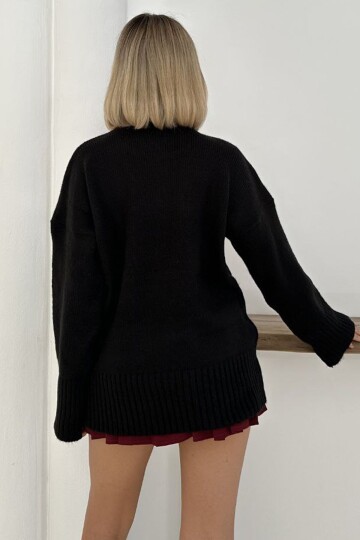 Bisiklet Yaka Basic Triko Kazak