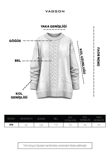 Antrasit Bisiklet Yaka Triko Kazak