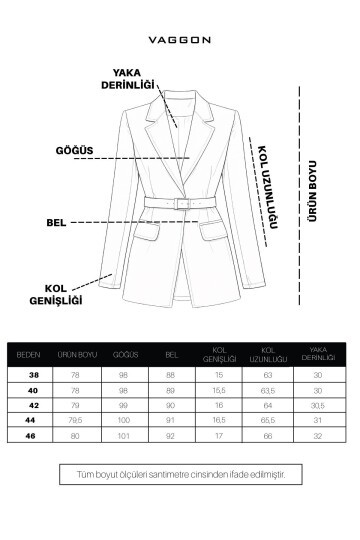 Çağla Yeşili Blazer Ceket Palazzo Takım