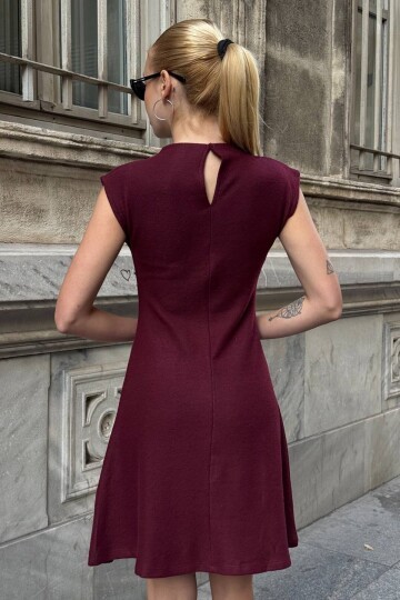 Cep Detaylı Kolsuz Mini Triko Elbise