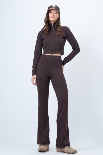 Çift Fermuarlı Ceket İspanyol Paça Takım