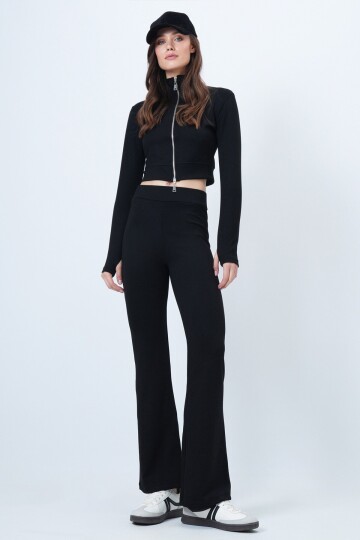 Çift Fermuarlı Ceket İspanyol Paça Takım