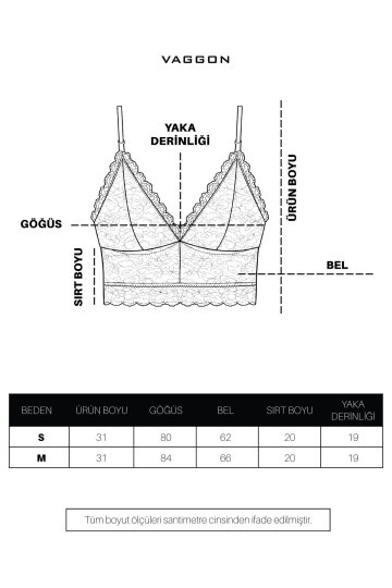 Beyaz Dantel Askılı Bralet