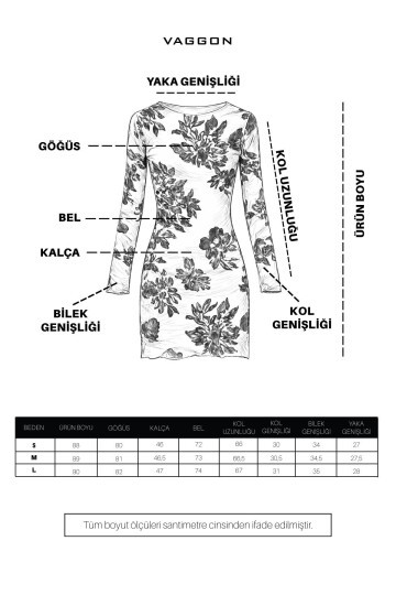 Acı Kahve Dantel İşlemeli Elbise