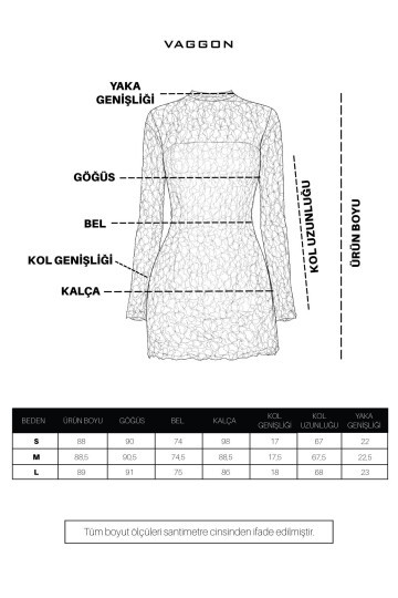 Dantelli Mini Elbise