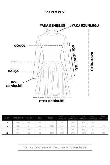 Dik Yaka Mini Elbise