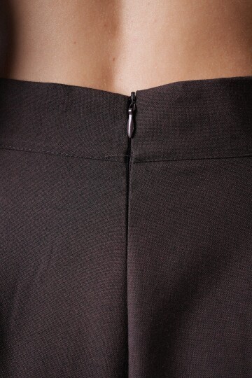 Kahverengi Dokulu Maxi Etek