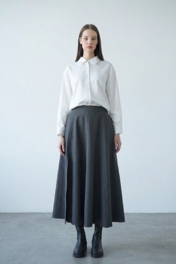 Antrasit Dokulu Maxi Etek