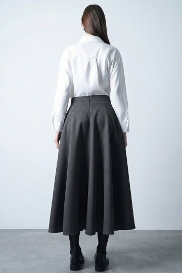 Antrasit Dokulu Maxi Etek