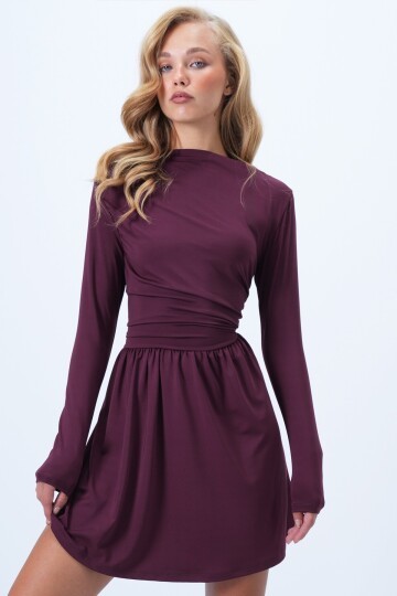 Drapeli Sandy Kloş Elbise