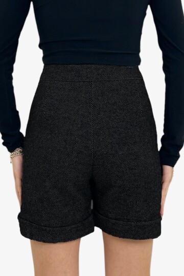 Duble Paça Çift Cepli Kışlık Kaşe Şort