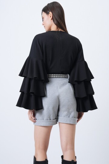 Duble Paça Çift Cepli Kışlık Kaşe Şort