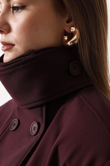 Düğme Kapamalı Çift Cepli Astarlı Bomber Ceket