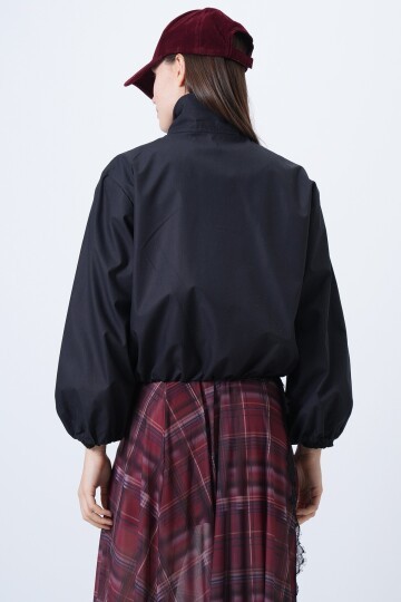 Fermuar Kapamalı Beli ve Kolları Lastikli Astarlı Ceket