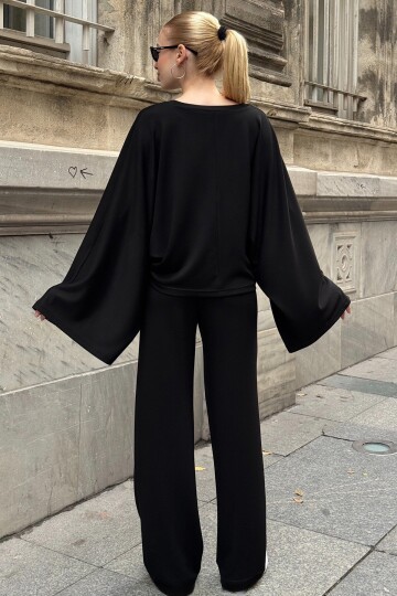 Geniş Kol Detaylı Oversize İkili Takım