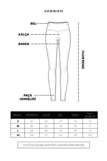 Kahverengi Yüksek Bel Şardonlu Tayt