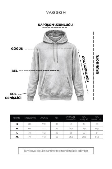 Siyah Kapüşonlu Sweatshırt