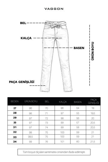 Tereyağı Sarısı Kemerli Düz Paça Jean