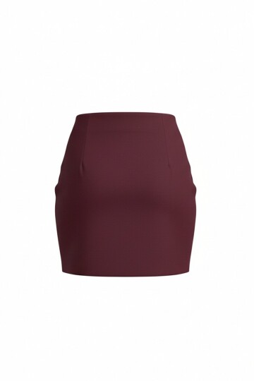 Kendinden İnce Kemer Detaylı Mini Etek
