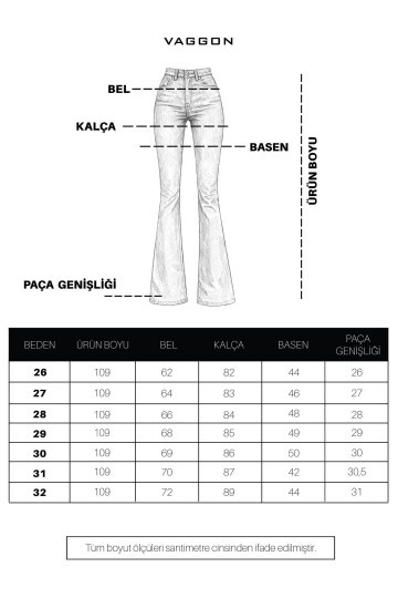 Lacivert 5 Cepli Full Likra İspanyol Paça Jean