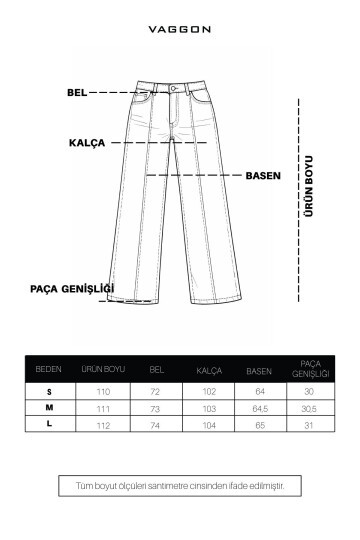 Lacivert Kemerli Palazzo Jean