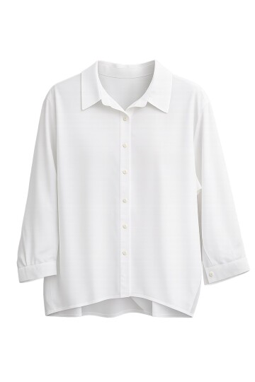 Beyaz Oversize Cepli Gömlek