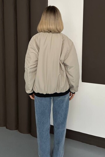 Oversize Fermuarlı Bomber Ceket