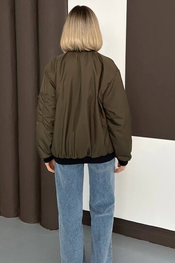 Oversize Fermuarlı Bomber Ceket