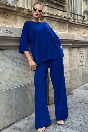 Oversize Salaş Kesim Sweat Ve Çift Cepli Pantolon Takım