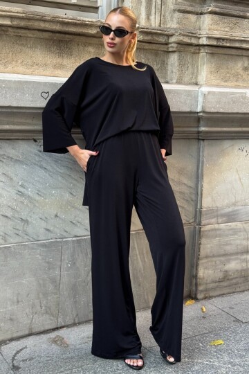 Oversize Salaş Kesim Sweat Ve Çift Cepli Pantolon Takım