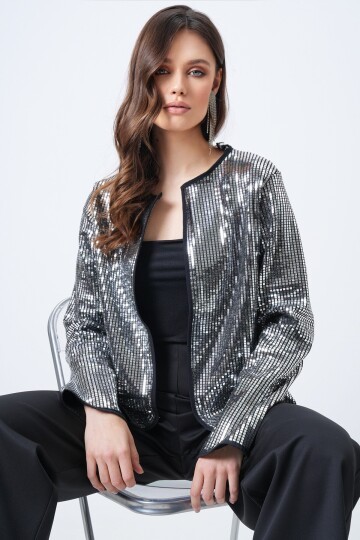 Payetli Açık Form Ceket