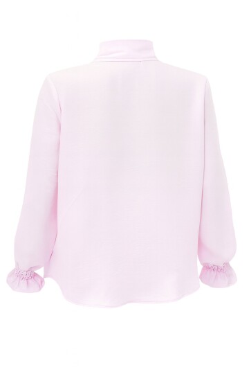 Pembe İnci Ve Taş İşlemeli Aerobin Gömlek