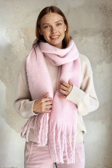 Püskül Detaylı Agnra Triko Şal