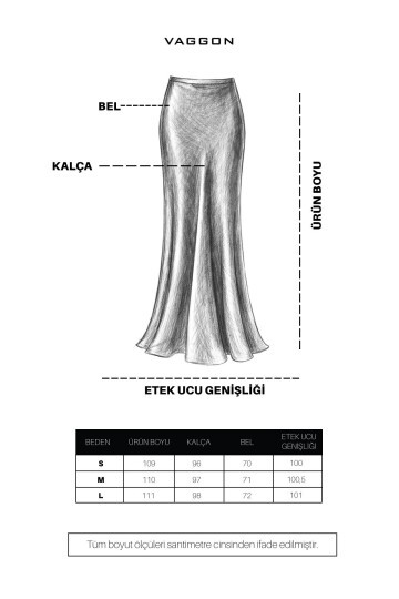 Lacivert Saten Maxi Etek