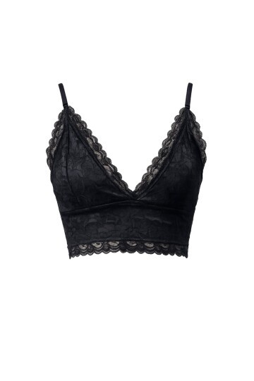 Siyah Dantel Askılı Bralet
