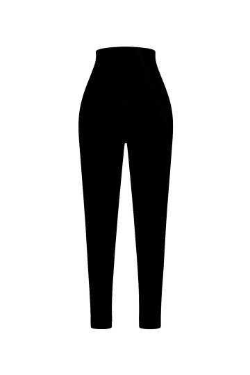 Siyah Yüksek Bel Havuç Pantolon