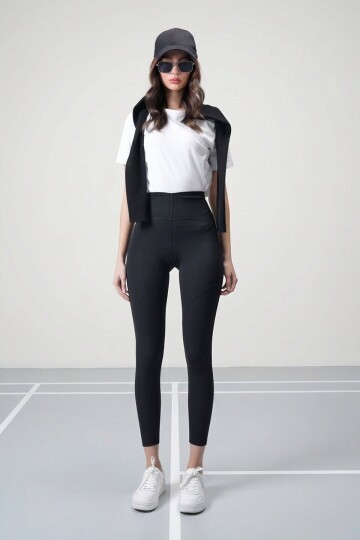 Siyah Toparlayıcı Tayt