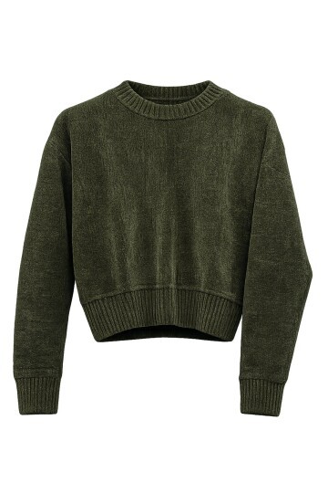 Haki Triko Kısa Kazak