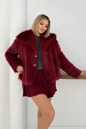 Uzun Tüylü Kürk Mont