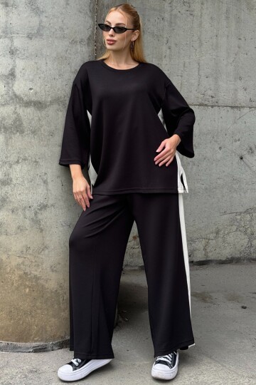 Yan Şerit Detaylı Oversize İkili Takım